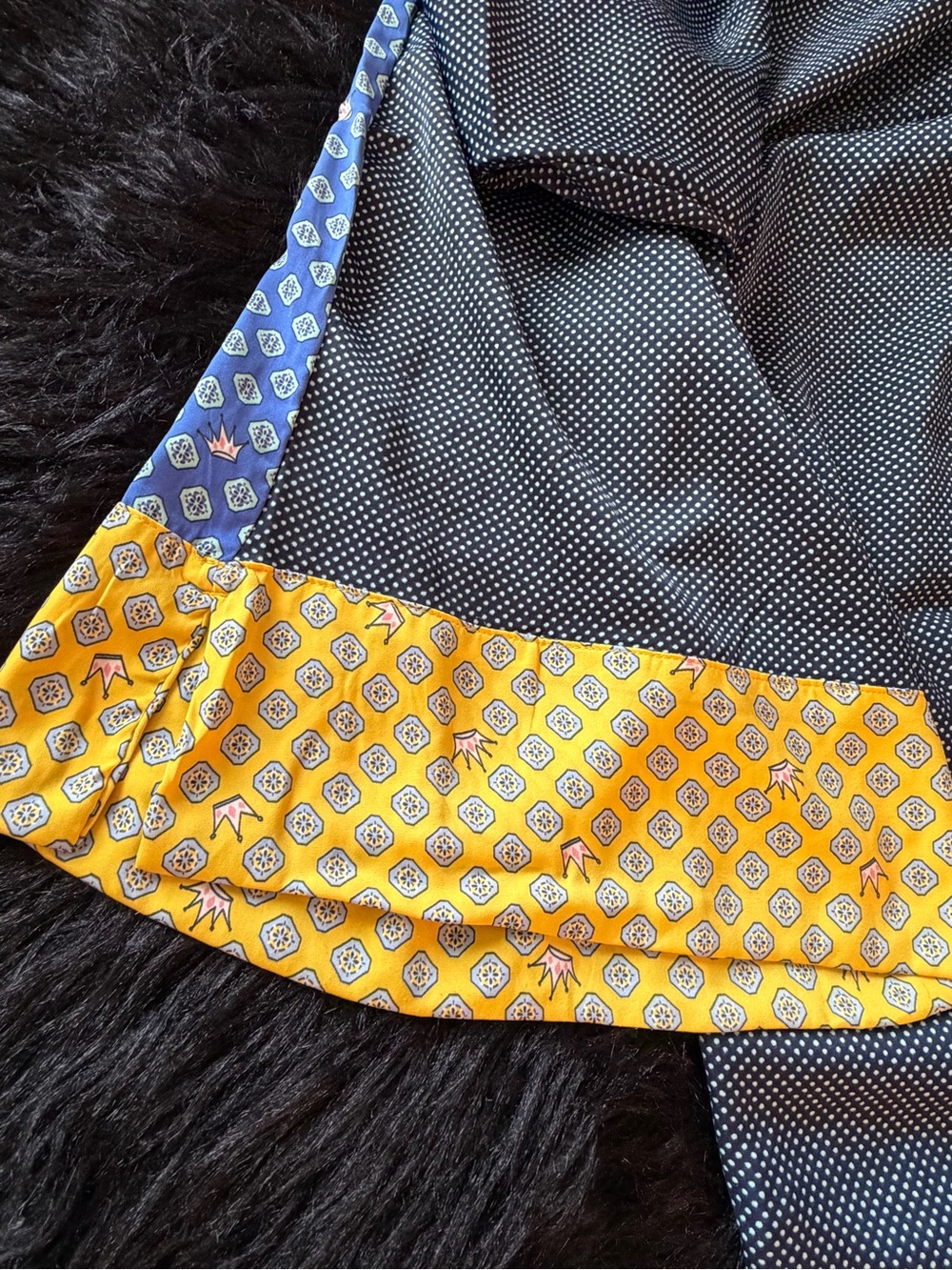 aerie Navy Wide-Leg Pants with Blue & Yellow Trim - Picture 9 of 11